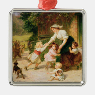 The Dancing Bear Metal Ornament