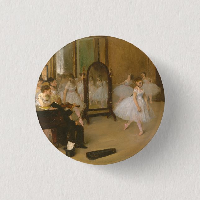 The Dancing Class (1870)  Edgar Degas Button (Front)