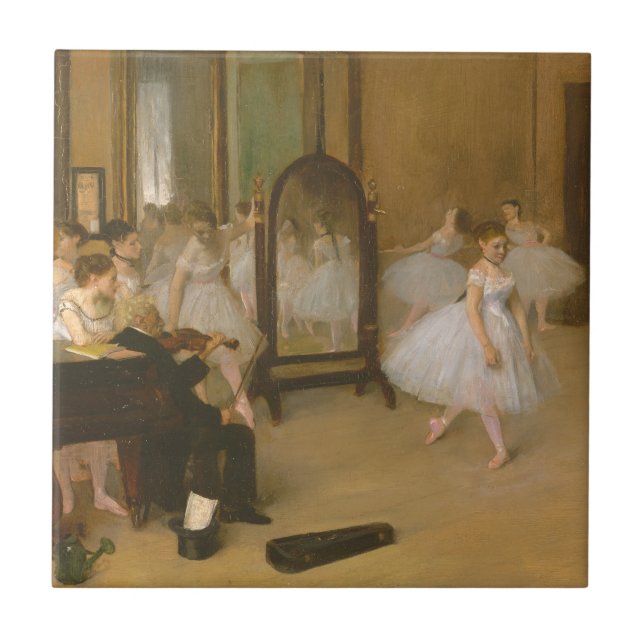 The Dancing Class (1870)  Edgar Degas Ceramic Tile (Front)