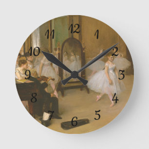 The Dancing Class (1870) Edgar Degas Round Clock