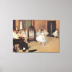 The Dancing Class by Edgar Degas, Vintage Ballet Canvas Print