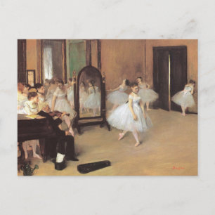 The Dancing Class by Edgar Degas, Vintage Ballet Postcard