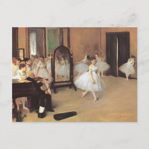 The Dancing Class by Edgar Degas Vintage Ballet Postcard