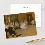 The Dancing Class | Edgar Degas Postcard<br><div class="desc">The Dancing Class (1870) by French impressionist artist Edgar Degas. Degas is famous for his pastel drawings and oil paintings. He was a master in depicting movement, as can be seen in his many works of ballet dancers. Use the design tools to add custom text or personalize the image. All...</div>