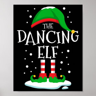 The Dancing Elf Christmas Family Matching Xmas Dan Poster