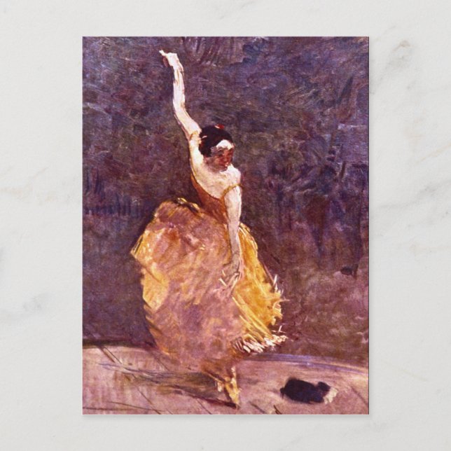 The Dancing Girl by Toulouse-Lautrec Postcard (Front)