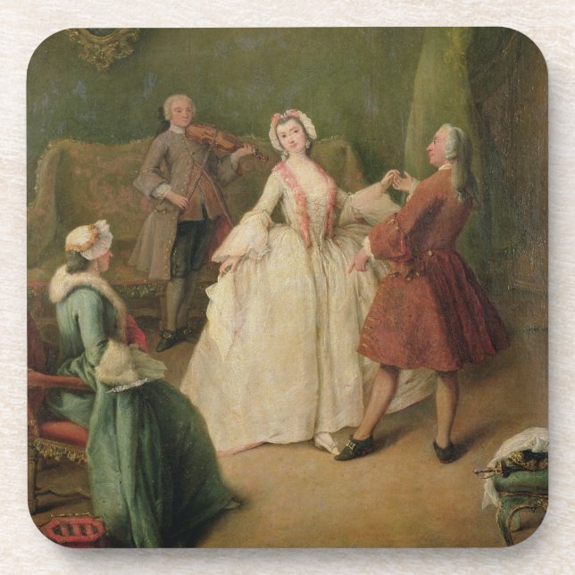 The Dancing Lesson Beverage Coaster (Front)
