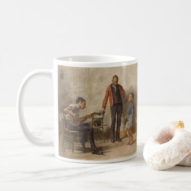 The Dancing Lesson by Thomas Eakins Coffee Mug (With Donut)