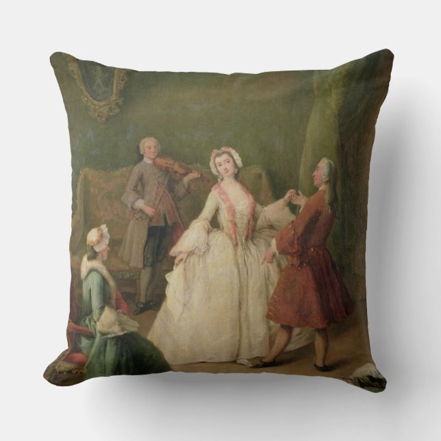 The Dancing Lesson Throw Pillow (Front)