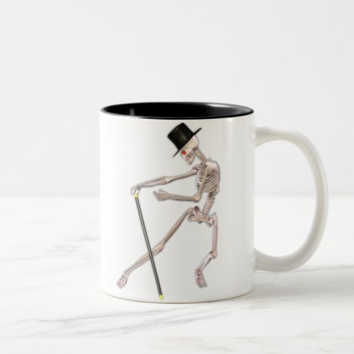 The Dancing Skeleton Two_Tone Coffee Mug