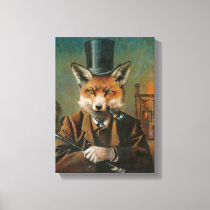 The Dapper Fox Wrapped Canvas