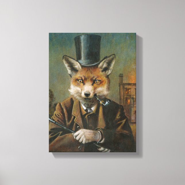 The Dapper Fox Wrapped Canvas Print (Front)