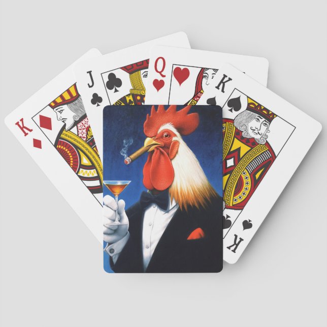 The Dapper Rooster | Funny Gentleman's Club Poker Cards (Back)