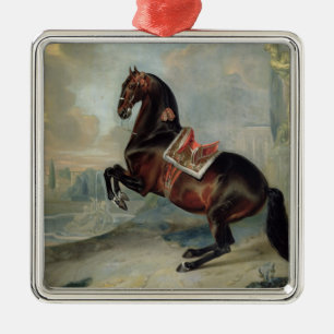 The dark bay horse 'Valido' Metal Ornament