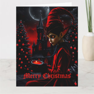 The dark christmas time. card