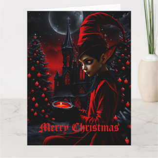 The dark christmas time. card