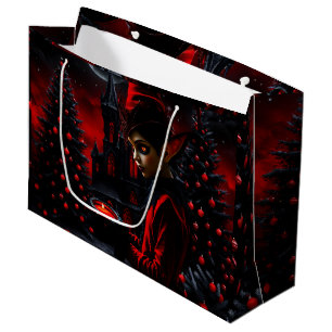 The dark christmas time. large gift bag