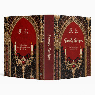 The dark elegance of the Gothic style.  3 Ring Binder