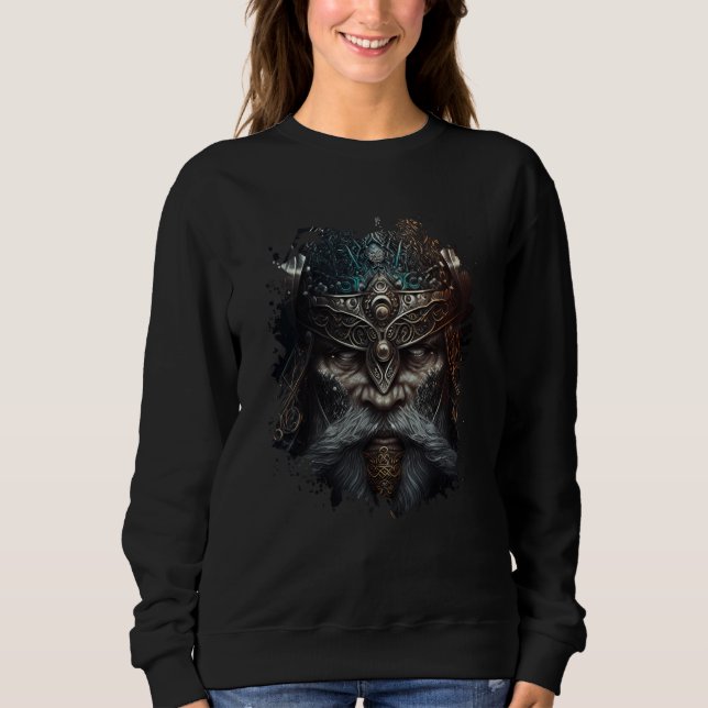 The dark mystical viking with armor  1 sweatshirt (Front)