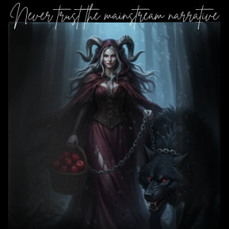 The Dark Red Ridding Hood Metal Print