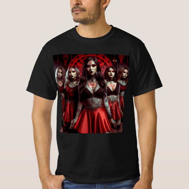 The Dark Side: Women Possessed by Satan T-Shirt (Front)