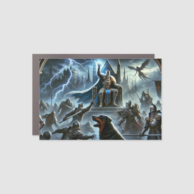 The Dark Throne – Epic Medieval Battle Magnet (Front)