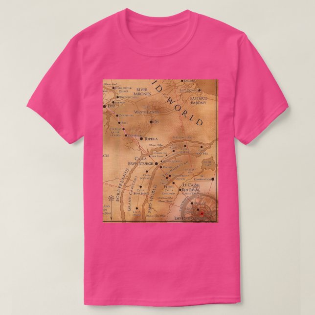 The Dark Tower MidWorld Map Graphic T-Shirt (Design Front)