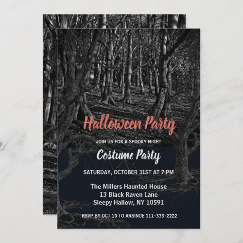 The Dark Woods Halloween Party Invitation