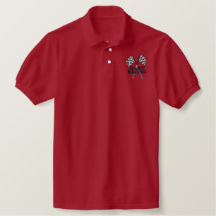 The  Dart  Racing® crossed darts Logo Embroidered Polo Shirt