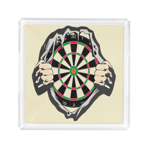The dartboard on your chest acrylic tray
