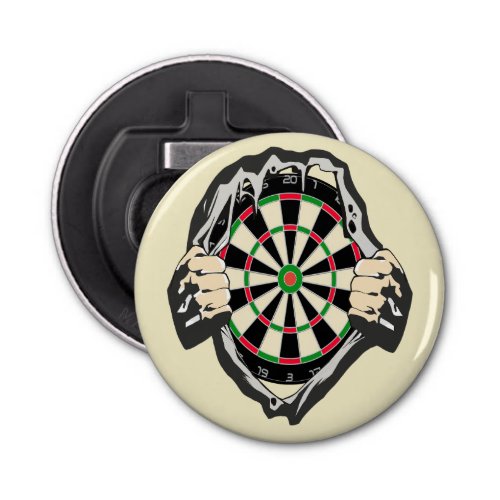 The dartboard on your chest bottle opener