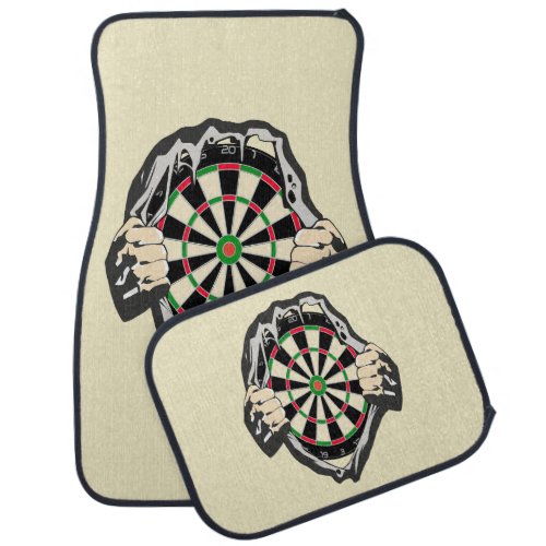 The dartboard on your chest car floor mat