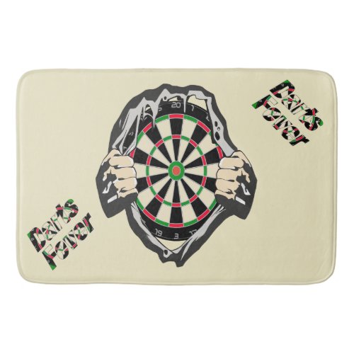 The dartboard on your chest Darts Fever Bath Mat