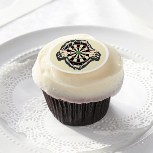 The dartboard on your chest edible frosting rounds