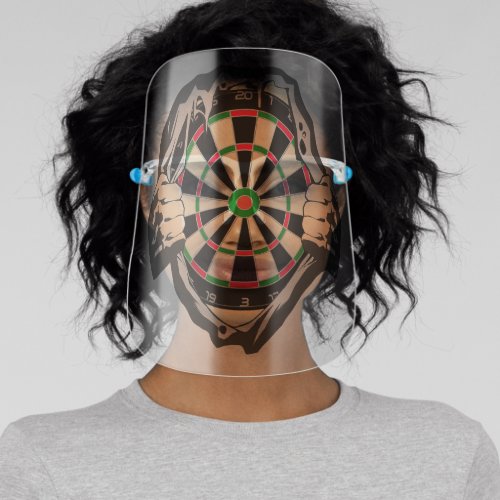The dartboard on your chest face shield