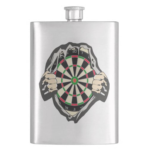 The dartboard on your chest flask
