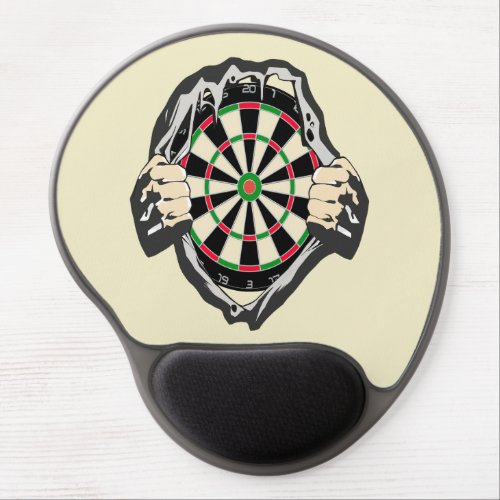 The dartboard on your chest gel mouse pad