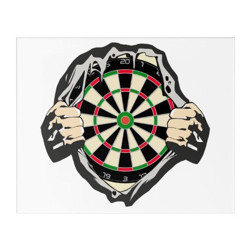 The dartboard on your chest placemat acrylic print