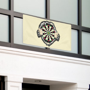 The dartboard on your chest! placemat banner