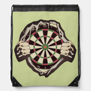The dartboard on your chest! placemat drawstring bag