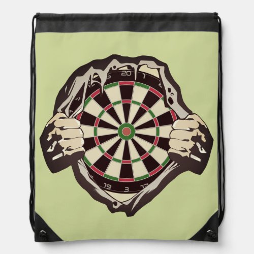 The dartboard on your chest placemat drawstring bag