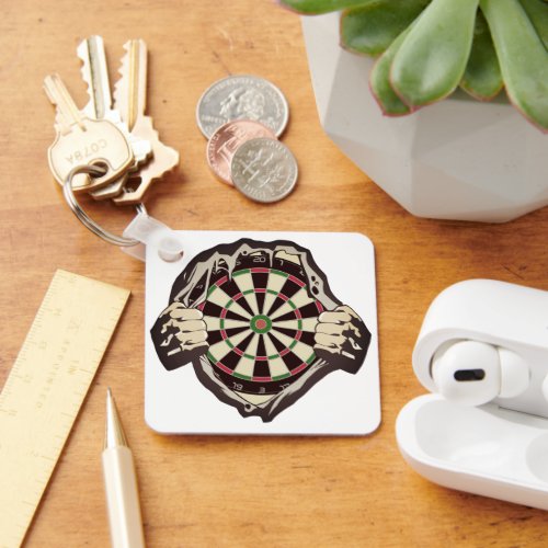 The dartboard on your chest placemat keychain