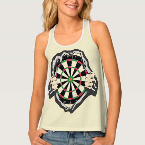 The dartboard on your chest placemat tank top