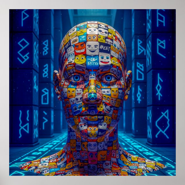 The Data Oracle: Unmasking the AI Illusion Poster (Front)
