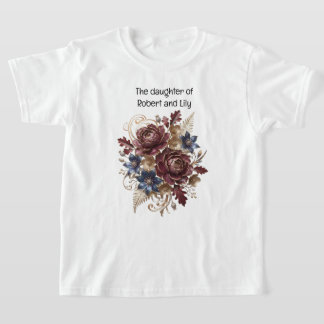 "The Daughter of" Vintage Floral Family Kids T-Shirt