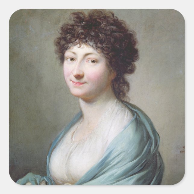 The Daughter: Portrait of Caroline Susanne Graff Square Sticker (Front)