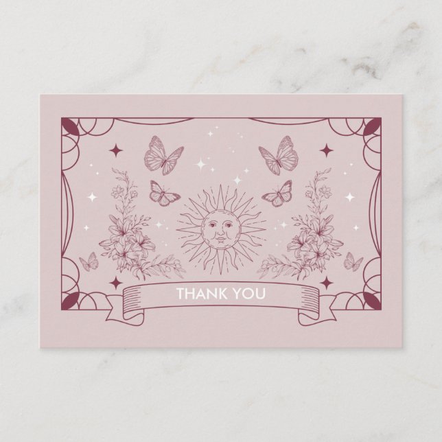 The Daughter Tarot Baby Shower Thank You Card (Front)