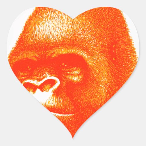 THE DAWN GORILLA HEART STICKER