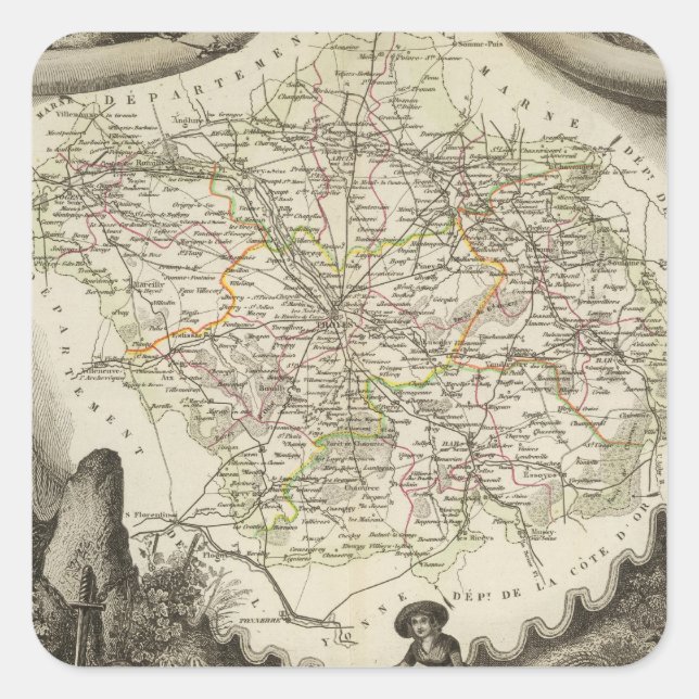 The dawn square sticker (Front)