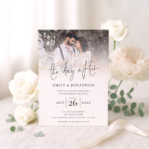 The Day After Photo Wedding Brunch Invitation